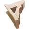 Ekena Millwork 8-in W x 18-in D x 22-in H Balboa Slat Rough Cedar Woodgrain TimberThane Outlooker, Primed Tan OUTUR080X18X22BOA24RCPR - alternate 3